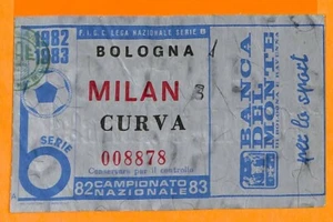 C0718 - Vecchio BIGLIETTO PARTITA CALCIO - BOLOGNA VS MILAN - Picture 1 of 1