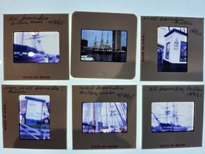 Vintage 6 diapositive ~ USS Constitution vecchia nave Ironside Navy Boston MA 35mm 1965 - Foto 1 di 3