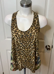 Camiseta sin mangas Denim & Supply Ralph Lauren estampado de leopardo cuello redondo, talla M - Imagen 1 de 5