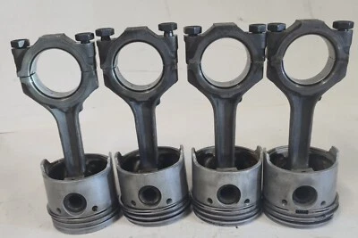 Fiat 850 1971 pistones con bielas anillos pasadores de 20 mm tamaño estándar granero #14 Foto 1 de 4