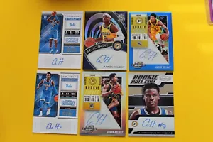2018 5 ROOKIE CARDS/1 2ND YEAR AARON HOLIDAY ALL AUTOGRAPHED WITH TWO SERIAL # - Picture 1 of 10