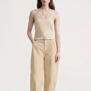 Nuevo top sin mangas Toteme para mujer de lino simple delgado informal de moda - Imagen 1 de 23