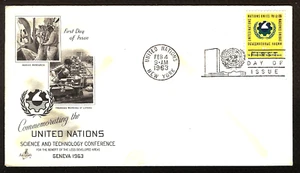 FDC UN New York #115 11c Scence and Technology Conf ARTCRAFT U/A First Day 1963 - Picture 1 of 2
