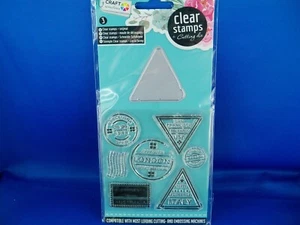 Craft sensations Clear Stamps Silikonstempel Set Reisestempe mit Stanzschablone  - Bild 1 von 1