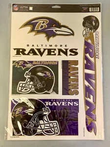 Baltimore Ravens Premium 11.5"x17" Logo Ultra Decal Sheet Stickers Football NEW - Picture 1 of 5