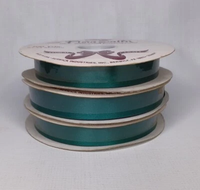 3 rollos de cinta satinada vintage Berwick Flora polipropileno verde cazador Foto 1 de 4