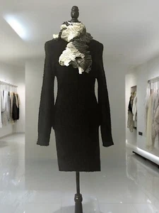 Sweater Dress Women’s Plus Size Black Eyelash Knit Round Neck Long Sleeve Sz 3X - Picture 1 of 6