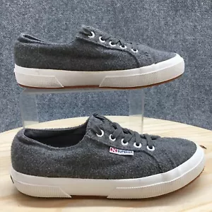Superga Shoes Mens 6 Womens 7.5 Low Top Lace Up Sneakers S00AID0 Gray Fabric - Picture 1 of 18