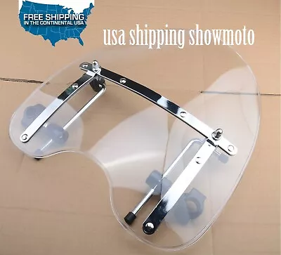 Clear Windscreen Windshield For Honda Rebel CMX250 Magna Shadow VT600 750 1100 - Image 1 of 3