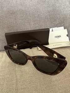 Fendi FF 0327/S Havana/Grey (086/IR) Sunglasses Butterfly Cat Eye Sonnenbrille - Bild 1 von 13