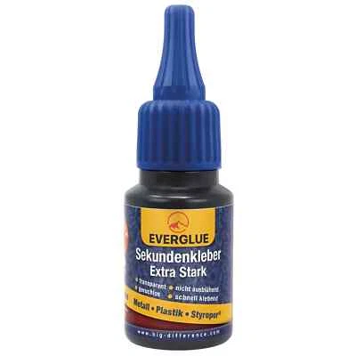 Sekundenkleber für Styropor EPDM Depron, EVERGLUE Extra Stark mittelflüssig 20g