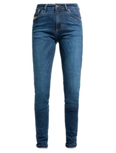 John Doe Damen Motorradjeans "Luna High Mono Indigo" MJDD4007 zertifiziert - Bild 1 von 3