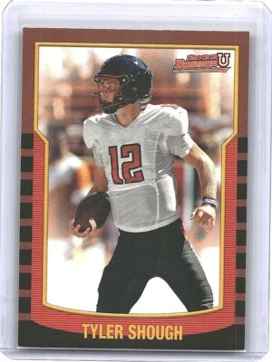 Tyler Shough 2021-22 Bowman University 2000 Bowman #2KB-15 Texas Tech Saints - Image 1 of 2