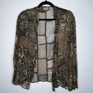 Suéter Chico’s Mujer’s 100% Seda Ligero Gauzy Estampado Animal Talla 1 - Imagen 1 de 4