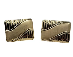 Gemelos Anson Vintage Acanalados con Diseño Ondulado Tono Dorado Hombre Vestido Joyería - Imagen 1 de 12