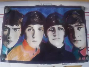 VTG 1987 Beatles Rock Band Cover Shot Artwork Poster 24 X 36 BT2 - Picture 1 of 5