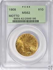 1908-P $10 GOLD INDIAN HEAD  EAGLE PCGS MS62