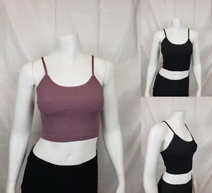 Camisa corta cami elástica sin mangas sin costuras básica para mujer SM71115 - Imagen 1 de 11