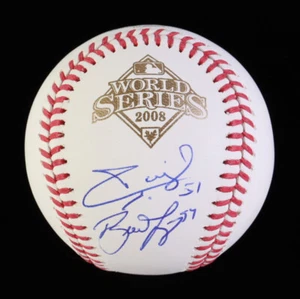Carlos Ruiz & Rudy Seanez Phillies Signed 2008 World Series Game Baseball (JSA) - Picture 1 of 2