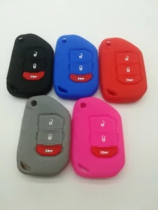 Silicone Fob Remote Key Cover for 2020 2021 2022 Jeep Wrangler Gladiator 3bts - Bild 1 von 27