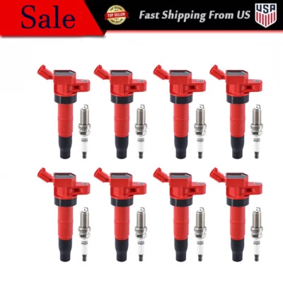 8* Ignition Coil+Iridium Spark Plug set For 2009-2012 Hyundai Genesis 4.6L UF611 - Image 1 of 4