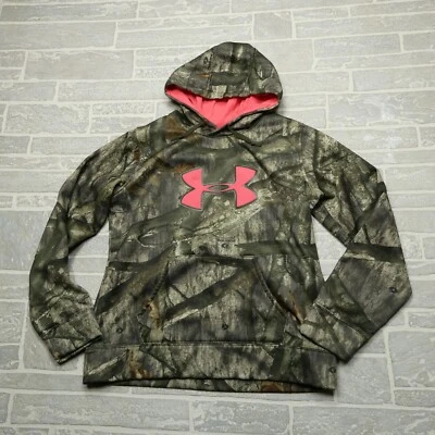 Sudadera con Capucha Under Armour Para Mujer Grande Semi-Ajustada Camuflada Grande Rosa Logo Roble Mossy Foto 1 de 4