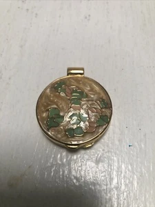 Vintage Mary Kay Perfume Locket Necklace- Floral, Enamel, Genji- Rare, 1980s - Picture 1 of 4