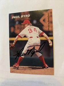 Tarjeta autógrafa Paul Byrd MLB "Un solo dueño" - Imagen 1 de 3