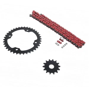 Yamaha YFZ450SE 520-96 2007-2008 cadena de junta tórica roja y piñón negro 14/38 - Imagen 1 de 4