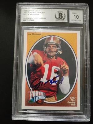 Joe Montana 1991 Upper Deck Auto Beckett DNA 🔥🔥🔥🔥🔥 - Image 1 of 3