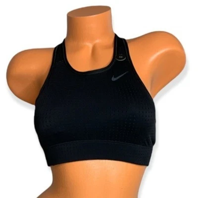 Nike Dri Fit Crossback Sports Bra Black Wireless Stretch Pullover Size XS - Image 1 of 4