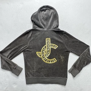 Juicy Couture Hoodie Embellished Rhinestones SZ MED Grey - Picture 1 of 14