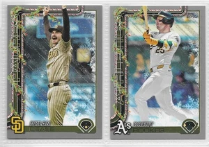 (2) 2025 Topps Holiday Silver Glitter Karten Lot. DYLAN CEASE/BRENT ROOKER (NEUWERTIG) - Bild 1 von 6