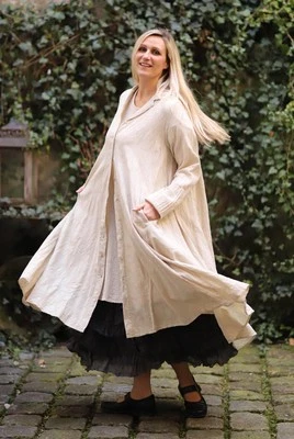 Privatsachen - Lagenlook MANTEL MEDIWIRKT Gr 44 bis 56 - stroh - Bild 1 von 4