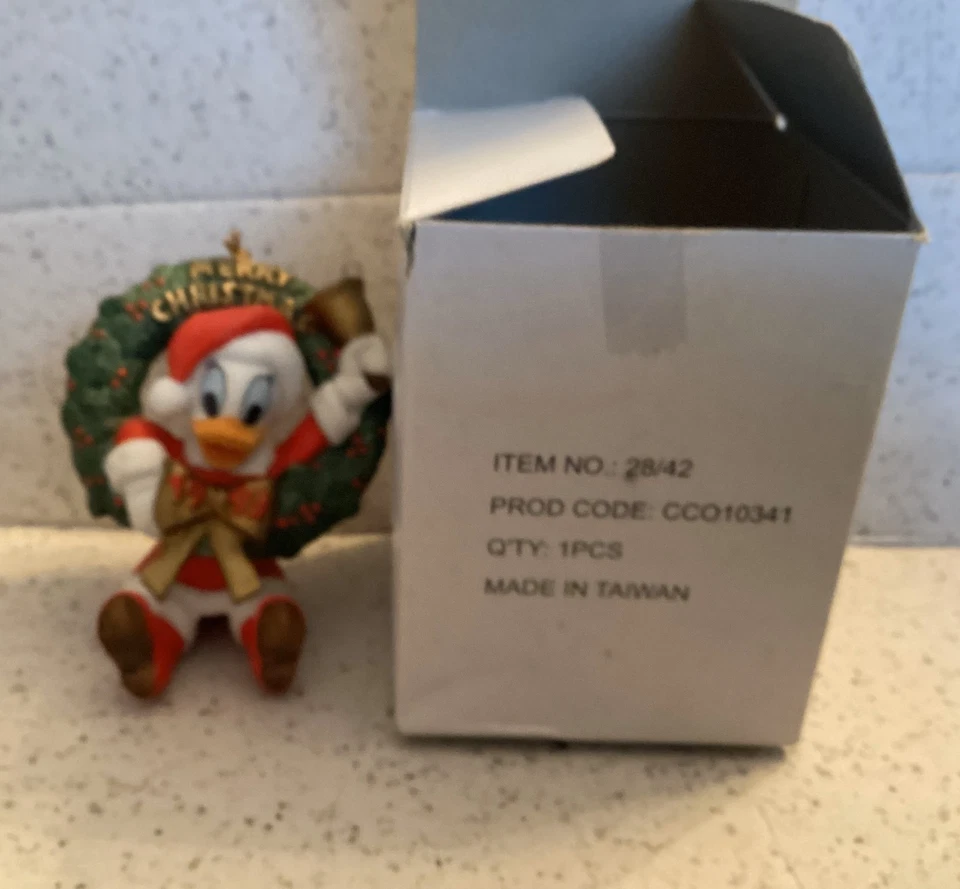 Grolier Disney Daisy Duck in Wreath Ornament Mint in Box - Image 1 of 1