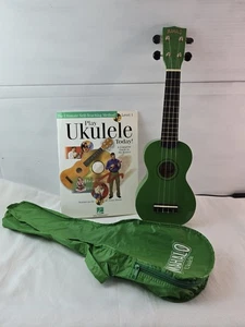 Mahalo NUBONE 4 String Ukulele U-30-G-GN  GREEN & Ukulele Self Teaching Guide  - Picture 1 of 8