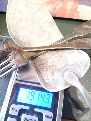 Lot Couverts En  argent massif  - Poinçons Minerve - Photo 1/4