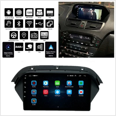 Radio estéreo para automóvil 9"" para Honda Acura MDX 2007-13 Android 12 GPS WIFI 2 GB + 32 GB FM Foto 1 de 4