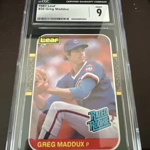 1987 Donruss Greg Maddux Rated Rookie Card #36 PSA 9 Mint Rookie - Picture 1 of 3