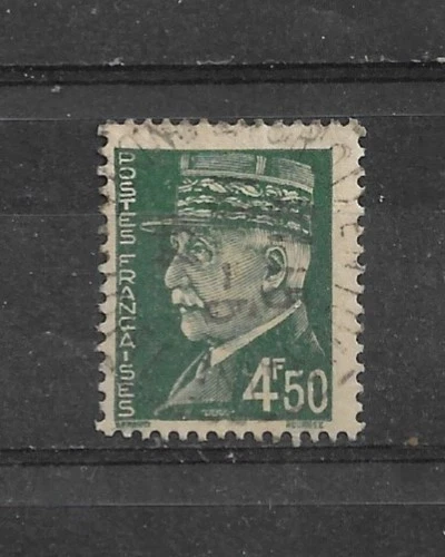 Timbre FRANCE Oblitéré YT 521B MI 580 Pétain Hourriez 4f50 vert 1941 1942 - Photo 1/1