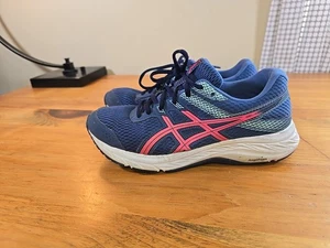 Asics Womens Gel Contend 6 1012A570 Blue Running Shoes Sneakers Size 8.5 - Picture 1 of 6