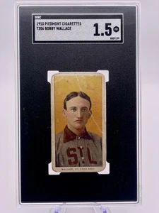 T206 Bobby Wallace HOF St. Louis 1909 Piedmont SGC 1.5 - Bild 1 von 2