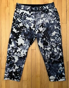 Adidas Techfit Damen Capri Leggings Blau Camouflage - Größe M - Bild 1 von 6