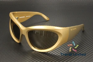 BALENCIAGA BB0228S 004 Geometrical Bio Gold Brown 64 mm Women's Sunglasses - Picture 1 of 6