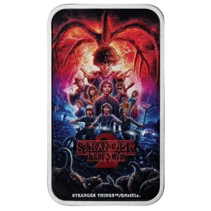 Stranger Things Season 2 2026 $1 1 oz Silver Coloured Coin  Tuvalu  Perth Mint - Picture 1 of 5