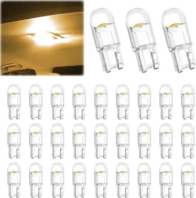 30 PCS Car 194 LED Bulbs, 168 2825 W5W T10 Wedge COB LED Replacement Bulb, 6000K - Image 1 of 4