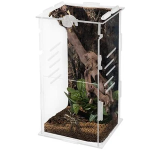 Small Reptile Jumping Spider Terrarium Enclosure 4" x 4" x 8" Acrylic Mini Tr... - Picture 1 of 7