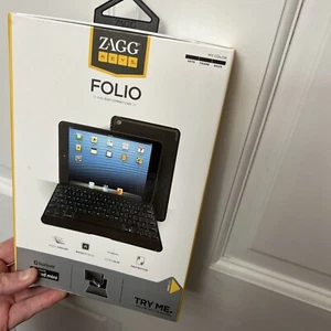 Zagg Keys Folio Full Body Comact Bluetooth Keyboard Case for iPad Mini EUC - Picture 1 of 3