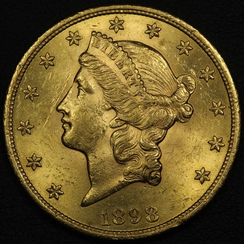 1898 $20 Twenty Dollar Liberty Head Gold Double Eagle Cover