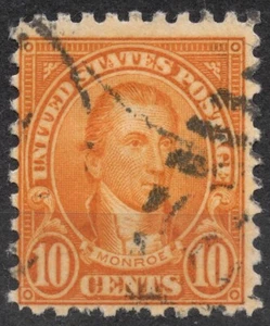 Sn:US #591 1925 10 Cent US STAMP James Monroe - 1922-1926 Regular Issue , used - Picture 1 of 2